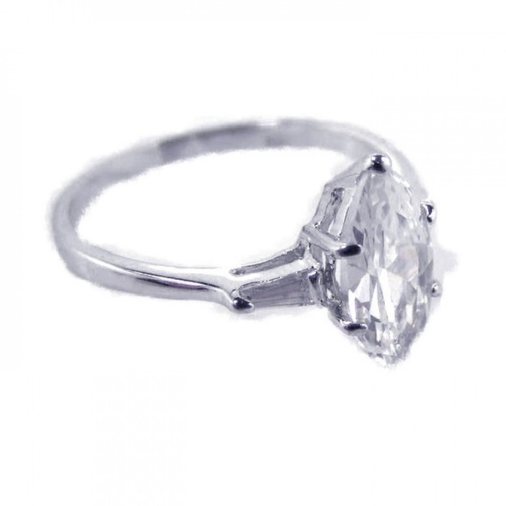 6x10mm 1ct Marquise CZ Engagement Ring size 6